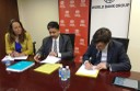 Momento de la firma del Memorando con el Banco Mundial