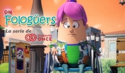 María, una de las protagonistas, en un cartel promocional de la serie
