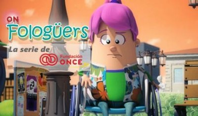 María, una de las protagonistas, en un cartel promocional de la serie