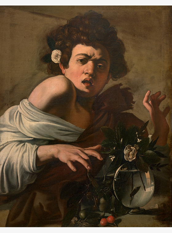 Caravaggio- Muchacho mordido por un lagarto