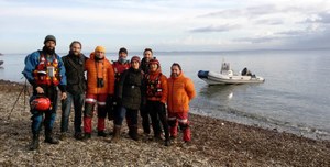 Un equipo de Contramarea trabajando en Lesbos