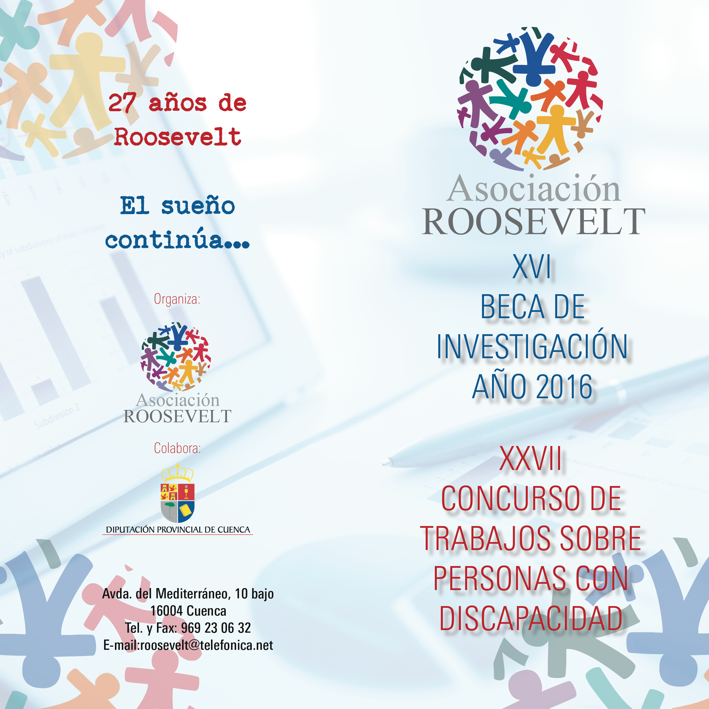 Portada tríptico convocatorias As. Roosevelt