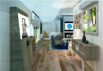 Hall de la casa accesible itinerante