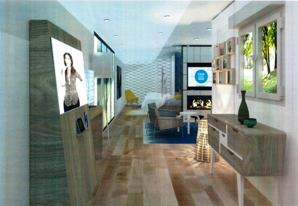 Hall de la casa accesible itinerante