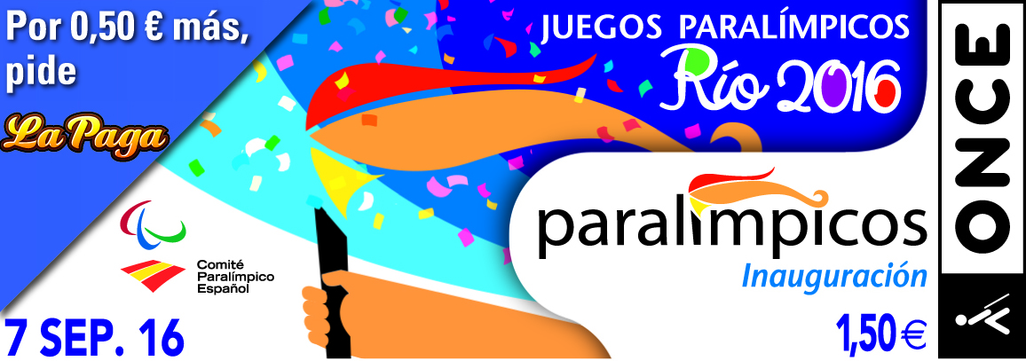Imagen del cupón dedicado a la inauguración de los Paralímpicos de Río