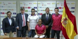 Imagen del vídeo con la presentación del abanderado español