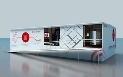 Maqueta de la casa con el diseño con que va a itinerar por toda España