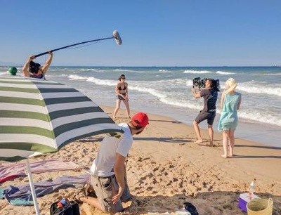 Rodaje en la playa