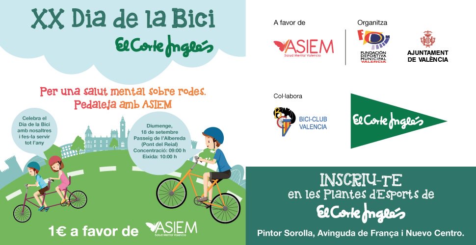 Cartel de la Fiesta de la Bibicleta en Valencia
