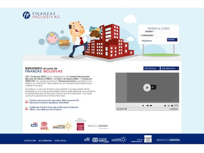 Pantallazo de Finanzas Inclusivas