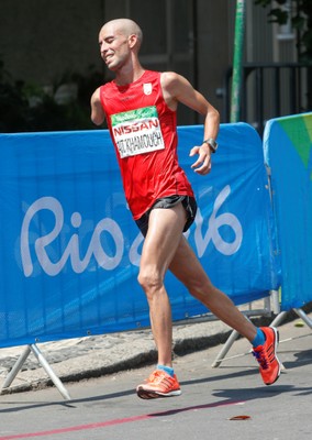 Abderramán Ait, en pleno esfuerzo durante la carrera