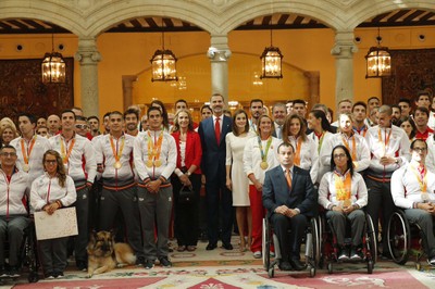 Recepción de los reyes al equipo paralímpico tras los Juegos de Río