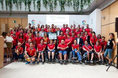 Recibimiento del equipo paralímpico en el Congreso de los Diputados