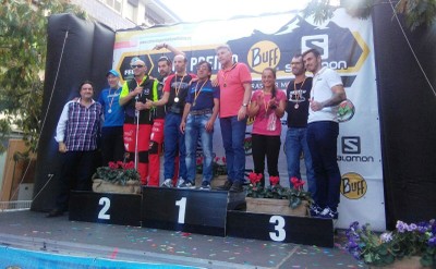 Ganadores en el podio