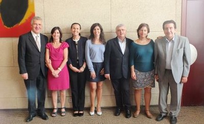 Miembros del jurado valenciano, reunidos en la Delegación Territorial de la ONCE