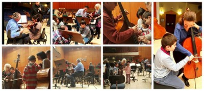 Collage fotográfico de la actividad musical