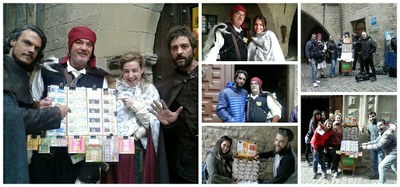 Collage de imágenes del rodaje con el vendedor