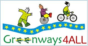 Cartel anunciador del proyecto Greenways4All