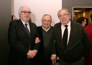 De izquierda a derecha: Ángel Luis Prieto de Paula, Ángel Basanta y Ángel García López