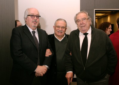 De izquierda a derecha: Ángel Luis Prieto de Paula, Ángel Basanta y Ángel García López