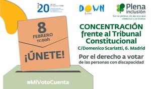 Cartel promocional de la convocatoria por el derecho al voto