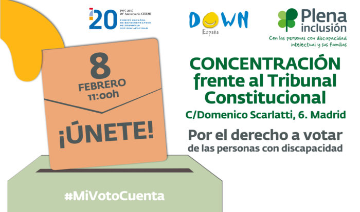 Cartel promocional de la convocatoria por el derecho al voto