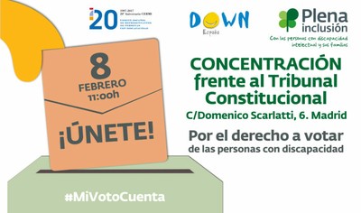 Cartel promocional de la convocatoria por el derecho al voto