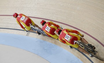 El seleccionado español en pista en una imagen de archivo