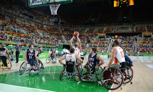 Instantánea de la final paralímpica de Río entre España y Estados Unidos