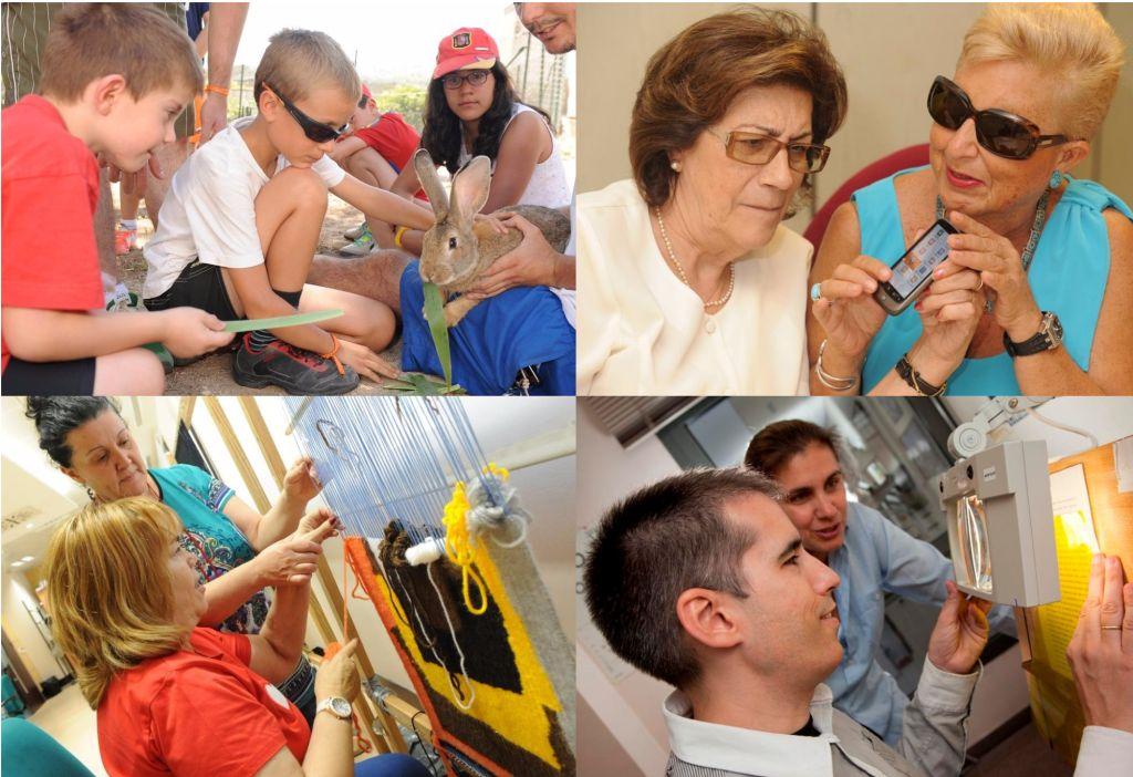 Collage con imágenes sobre servicios sociales ONCE