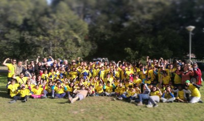 Foto de familia de despedida del campamento