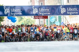 Línea de salida de la carrera en 2016