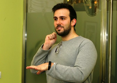 Antonio Rodríguez, 'Musantro', durante una de sus explicaciones en el taller