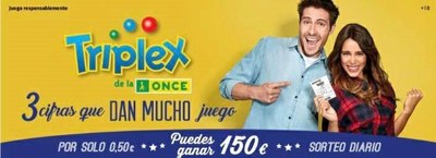Un cartel promocional del 'Triplex de la ONCE'