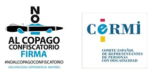 Logos de la ILP "No al copago confiscatorio" y del CERMI