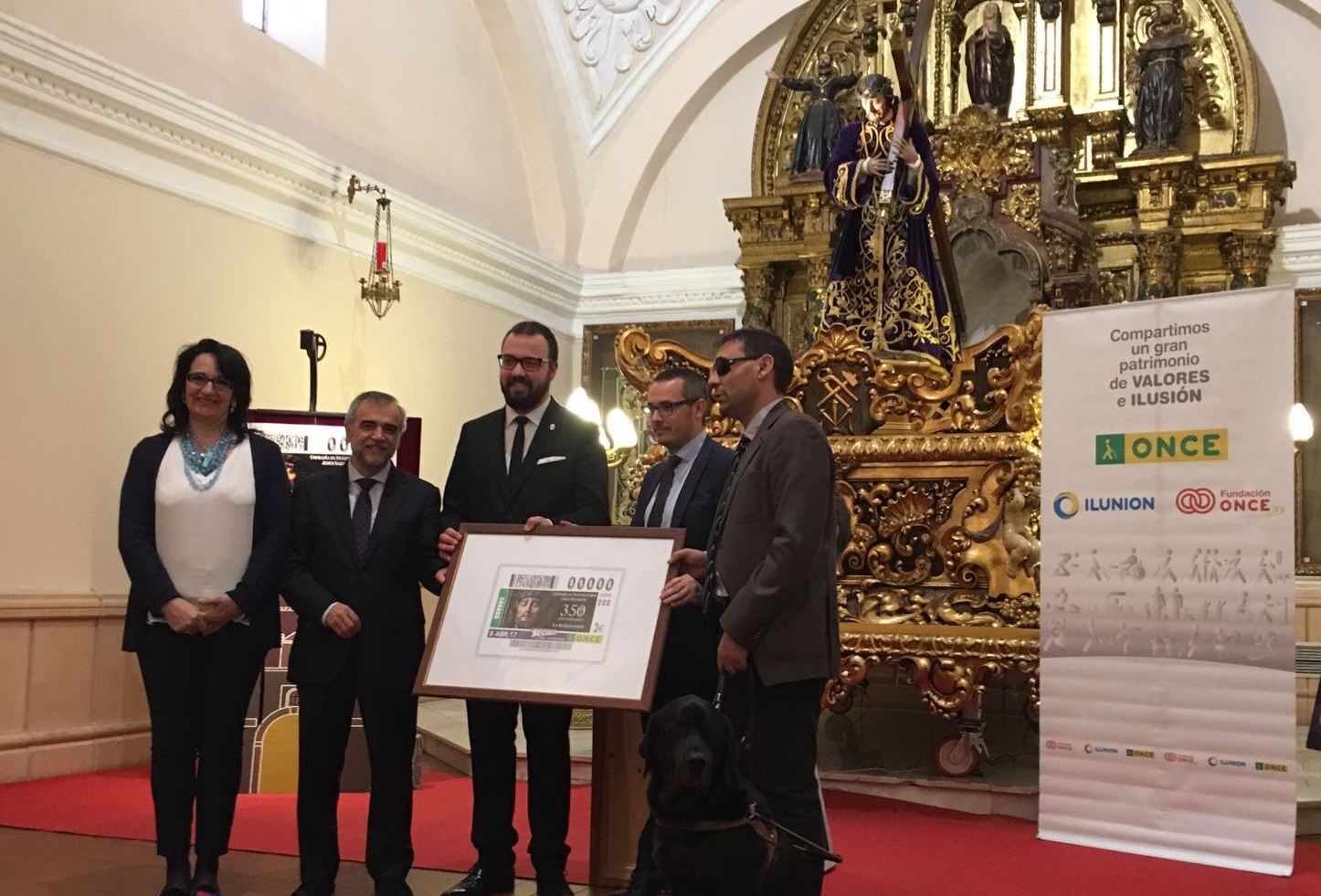 Presentación del cupón dedicado a los 350 de la Cofradía Nuestro Padre Jesús Nazareno, de La Bañeza 