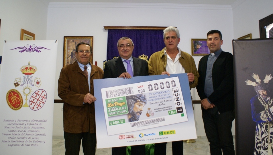 Presentación del cupon Padre Jesús Nazareno de Escacena