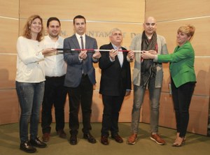 Acto de presentación del bastón blanco-rojo en Castellón