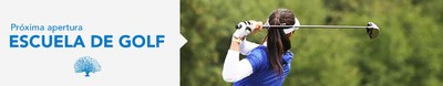 Cartel promocional de las actividades de golf en Somontes