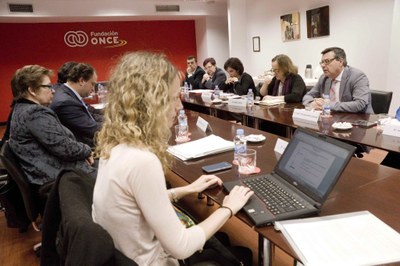 Reunión de trabajo de la delegación europea con los representantes de Fundación ONCE