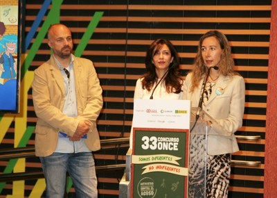 La vicepresidenta 2ª de la ONCE, Patricia Sanz, se dirige al auditorio en la inauguración del acto