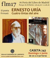 Cartel Ernesto Uría en la Feria del Libro de Madrid