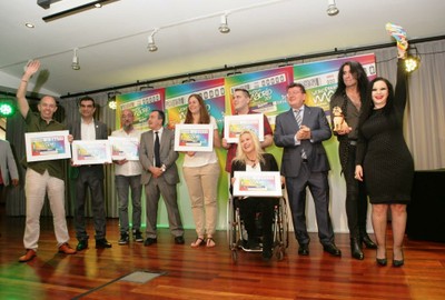 De izda. a dcha. Jesús Generelo, Juan Carlos Alonso, Jesús Grande, Luis Natalio Royo, Laura Díez, Antonio Manuel Ramírez, Gema Hassen-Bey, Ángel Sánchez, Mario Vaquerizo y Alaska