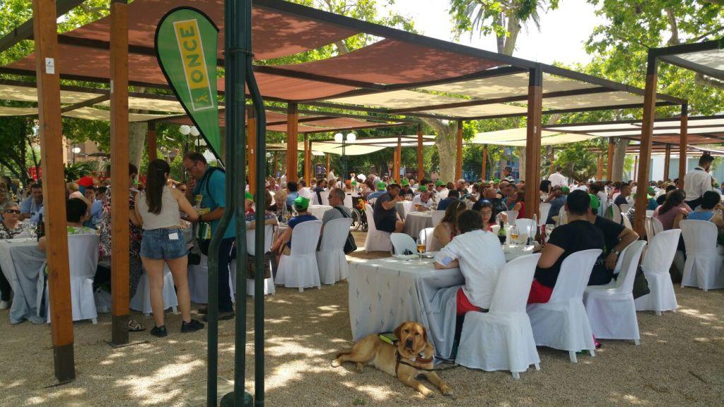 Una imagen de la comida de confraternidad en el Parque de la Glorieta de Ontinyent