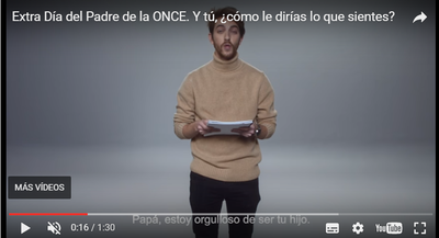 Imagen capturada de un momento del spot 'Papá' , que promocionó el sorteo