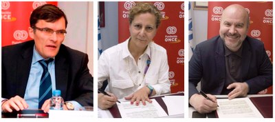 De izquierda a derecha, Alberto Durán, Elsa González y Luis Cayo Pérez
