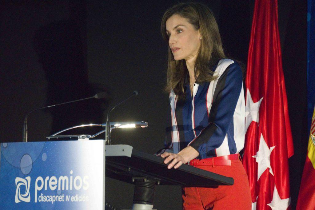 Doña Letizia, durante su intervención en el acto