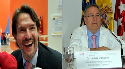 Pedro Landeros (a la izquierda) y el doctor Vaquero