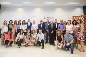 Empresarios aragones y responsables de la ONCE e Inserta que participaron en la experiencia