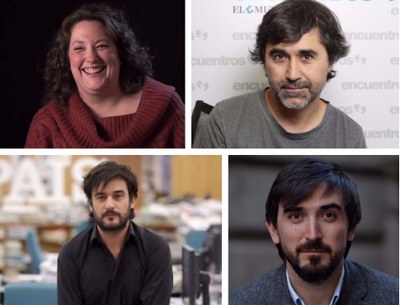 De izda a derecha y de arriba a abajo: Virginia P. Alonso, Pedro Simón, Manuel Jabois e Ignacio Escolar